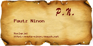 Pautz Ninon névjegykártya